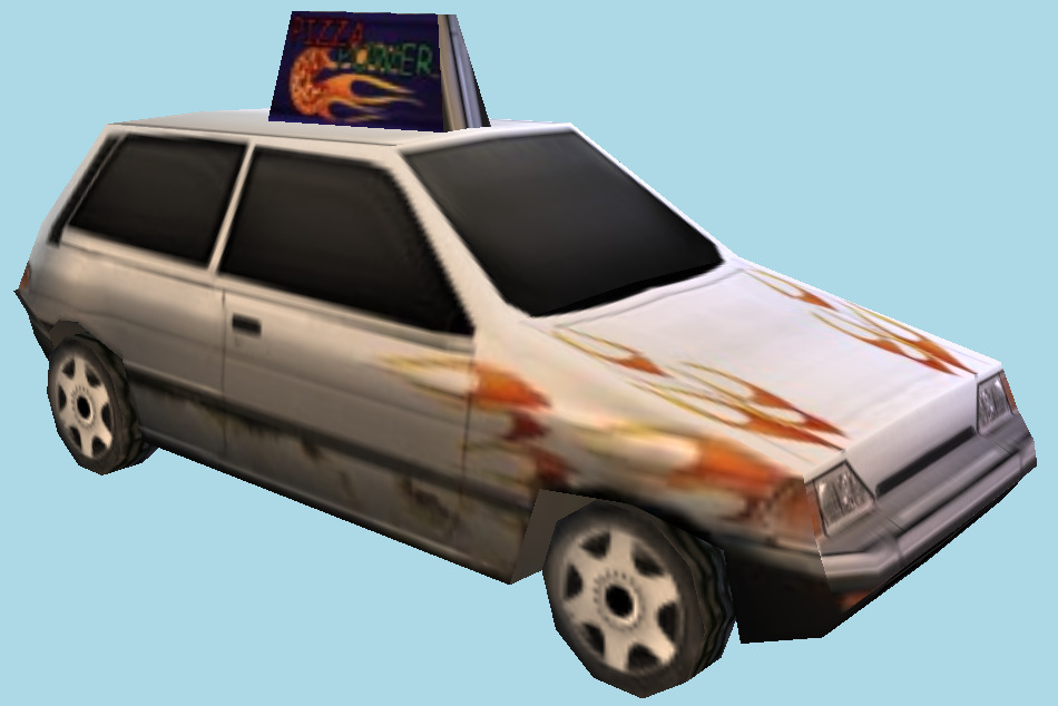 Pizza Car 3d model